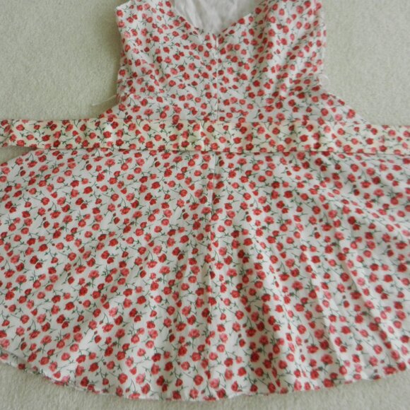 Adorable, summer sleeveless red floral dress, size 6, by MODA INT'L - Picture 8 of 9